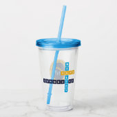 NJDCF "Safe, Healthy, Connected" Acryltumbler Acryltrinkbecher (Rückseite)