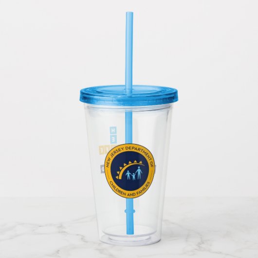 NJDCF "Safe, Healthy, Connected" Acryltumbler Acryltrinkbecher (Vorderseite)