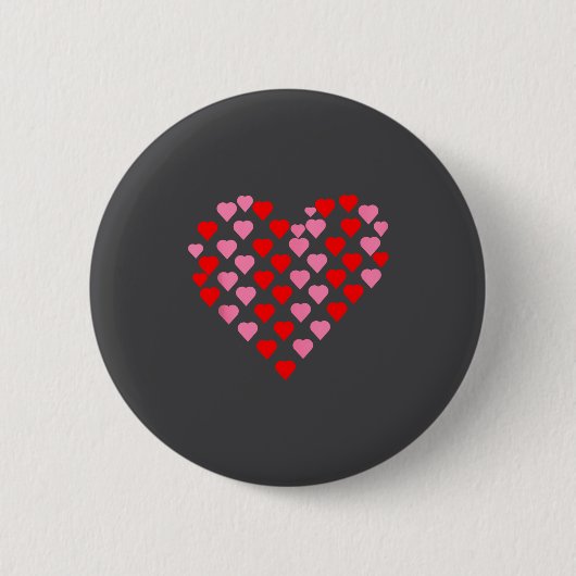 Nk And Red Hearts Lovers Funny Valentine’s Day Hum Button (Vorderseite)