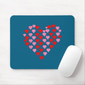 Nk And Red Hearts Lovers Funny Valentine’s Day Hum Mousepad (Mit Mouse)