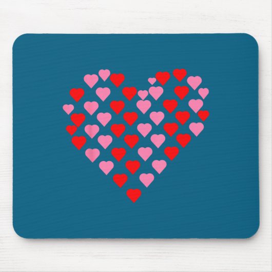 Nk And Red Hearts Lovers Funny Valentine’s Day Hum Mousepad (Vorne)
