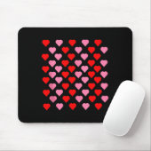 Nk And Red Hearts Lovers Funny Valentine’s Day Hum Mousepad (Mit Mouse)