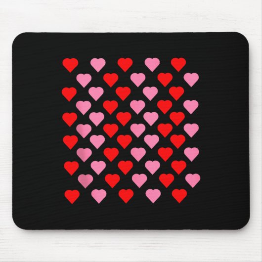 Nk And Red Hearts Lovers Funny Valentine’s Day Hum Mousepad (Vorne)