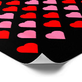 Nk And Red Hearts Lovers Funny Valentine’s Day Hum Poster (Ecke)