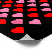 Nk And Red Hearts Lovers Funny Valentine’s Day Hum Poster (Ecke)
