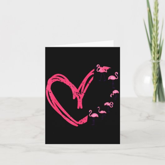 Nk Animal Valentines Day Gift Flamingo Karte (Vorderseite)