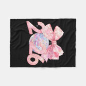 Nk Bow Coquette Disco Ball Happy New Year 2026  Fleecedecke (Vorderseite (Horizontal))