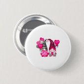 Nk Buffalo Plaid And Heart Balloons Valentines D _ Button (Vorne & Hinten)