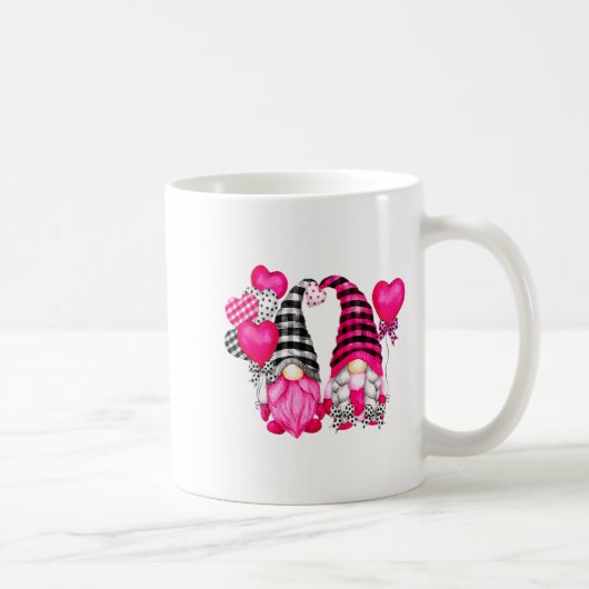 Nk Buffalo Plaid And Heart Balloons Valentines D Kaffeetasse (Rechts)