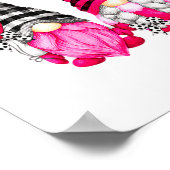 Nk Buffalo Plaid And Heart Balloons Valentines D  Poster (Ecke)