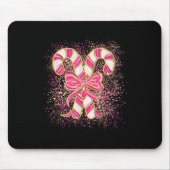 Nk Christmas Candy Cane Preppy Coquette Xmas Bow G Mousepad (Vorne)