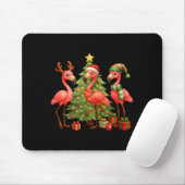 Nk Christmas Flamingos _ Cute Holiday Tree &amp; D Mousepad (Mit Mouse)