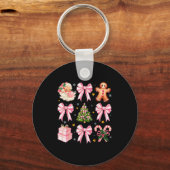 Nk Christmas Tree Santa Gingerbread Xmas Cute Coqu Schlüsselanhänger (Vorderseite)