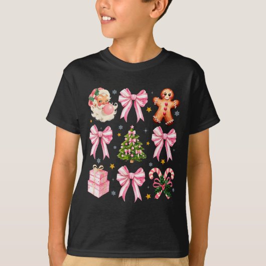 Nk Christmas Tree Santa Gingerbread Xmas Cute Coqu T-Shirt (Vorderseite)