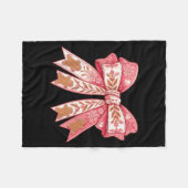 Nk Coquette Bow Christmas Gingerbread Man Girly Xm Fleecedecke (Vorderseite (Horizontal))