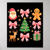 Nk Coquette Bow Christmas Tree Santa Gingerbread X Poster (Vorne)