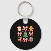 Nk Coquette Bow Christmas Tree Santa Gingerbread X Schlüsselanhänger (Vorderseite)
