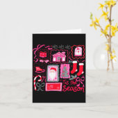 Nk Coquette Bow Ho Ho Ho Tis The Season Christmas Karte (Gelbe Blume)