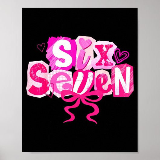 Nk Coquette Valentine Six Seven Bow 6 7 Meme Women Poster (Vorne)