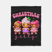 Nk Cute Gingerbread Christmas Girly Pajama Outfits Fleecedecke (Vorderseite)