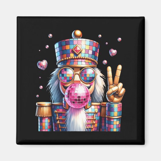 Nk Disco Nutcracker Bubblegum Christmas For Men Wo Magnet (Vorne)