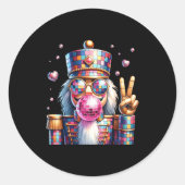 Nk Disco Nutcracker Bubblegum Christmas For Men Wo Runder Aufkleber (Vorderseite)