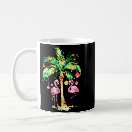 Nk Flamingo Christmas Palm Tree Trocal Xmas Holida Kaffeetasse (Links)