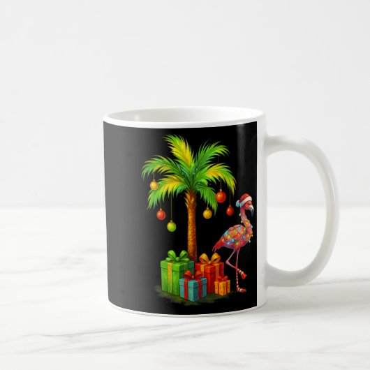 Nk Flamingo Christmas Palm Tree Trocal Xmas Kaffeetasse (Rechts)