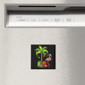 Nk Flamingo Christmas Palm Tree Trocal Xmas Magnet (In Situ (Geschirrspüler))