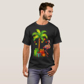 Nk Flamingo Christmas Palm Tree Trocal Xmas T-Shirt (Vorne ganz)