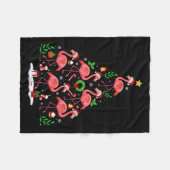 Nk Flamingo Christmas Tree Lights Santa Hat Xmas P Fleecedecke (Vorderseite (Horizontal))