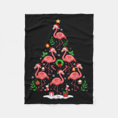Nk Flamingo Christmas Tree Lights Santa Hat Xmas P Fleecedecke (Vorderseite)