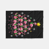 Nk Flamingo Christmas Tree Santa Flamingo Holiday  Fleecedecke (Vorderseite (Horizontal))