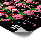 Nk Flamingo Christmas Tree Santa Flamingo Holiday Poster (Ecke)
