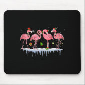 Nk Flamingo Hat Santa Merry Christmas Lights Women Mousepad (Vorne)