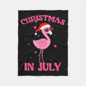 Nk Flamingo In Santa Hat Christmas In July Girl  Fleecedecke (Vorderseite)
