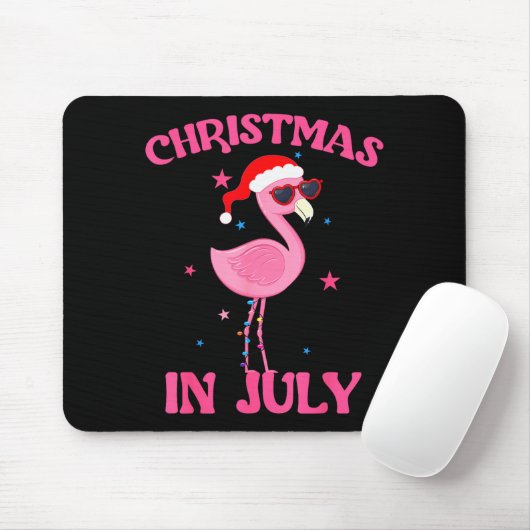 Nk Flamingo In Santa Hat Christmas In July Girl  Mousepad (Mit Mouse)