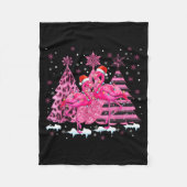 Nk Flamingo Santa Hat Leopard Christmas Tree Xmas  Fleecedecke (Vorderseite)