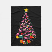 Nk Flamingo Santa Merry Christmas Tree Lights Wome Fleecedecke (Vorderseite)