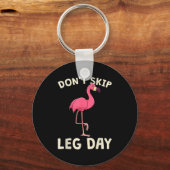 Nk Flamingo Workou Don't Skip Leg Day Gym Fitness Schlüsselanhänger (Vorderseite)