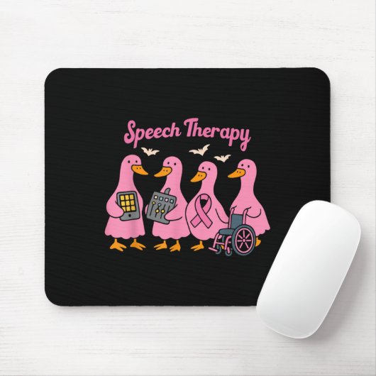 Nk Goose Ribbon Speech Language Pathologist Therap Mousepad (Mit Mouse)