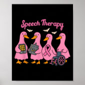 Nk Goose Ribbon Speech Language Pathologist Therap Poster (Vorne)