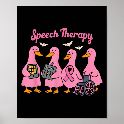 Nk Goose Ribbon Speech Language Pathologist Therap Poster (Vorne)