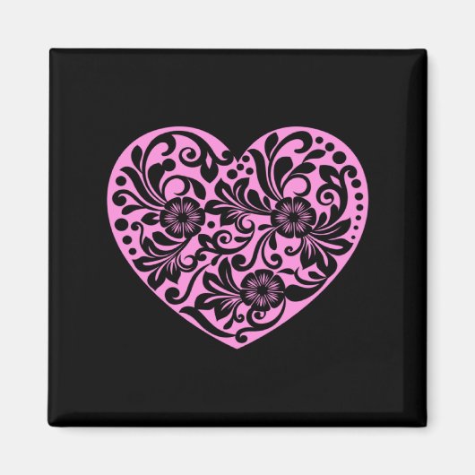 Nk Heart With Flowers Cut Out Cute Valentine Fav  Magnet (Vorne)