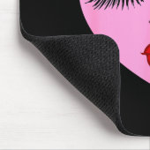 Nk Lady Heart With Eyelashes Valentines Day Kiss Mousepad (Ecke)