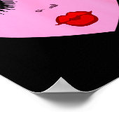 Nk Lady Heart With Eyelashes Valentines Day Kiss Poster (Ecke)