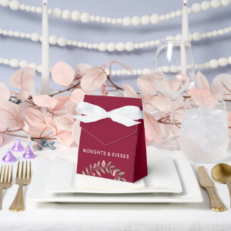 NK-Logo auf Zelt Favor Box mit floralem Girlande Geschenkschachtel