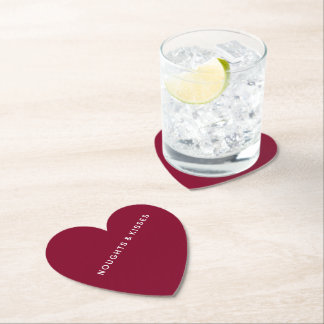 NK Logo on Heart Shaped Paper Coaster Untersetzer