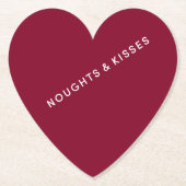 NK Logo on Heart Shaped Paper Coaster Untersetzer (Vorderseite)