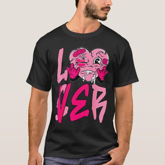 Nk Loser Lover Nk Drip Heart Matching Tee For Men (Vorderseite)